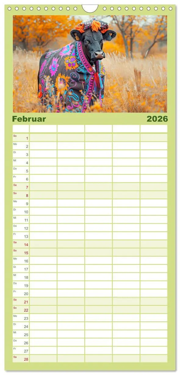 Bild: 9783516492682 | Familienplaner 2026 - Haute Kuh-ture für das Rind von Welt!...