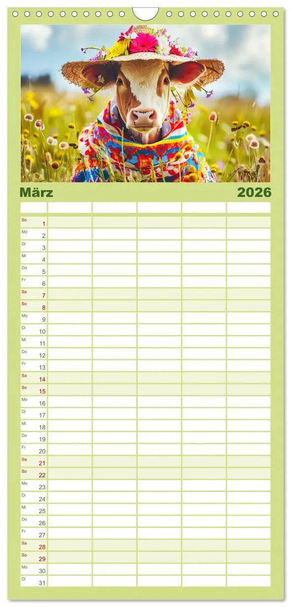 Bild: 9783516492682 | Familienplaner 2026 - Haute Kuh-ture für das Rind von Welt!...