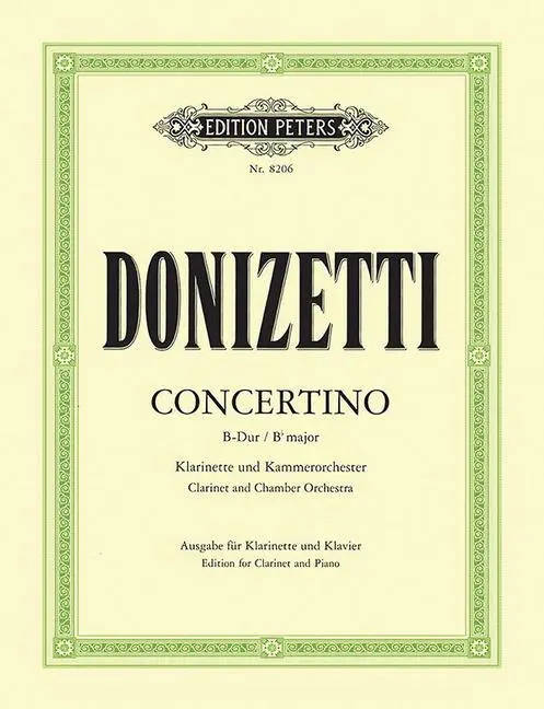 Cover: 9790014062682 | Concertino für Klarinette und Kammerorchester B-Dur | Donizetti | Buch