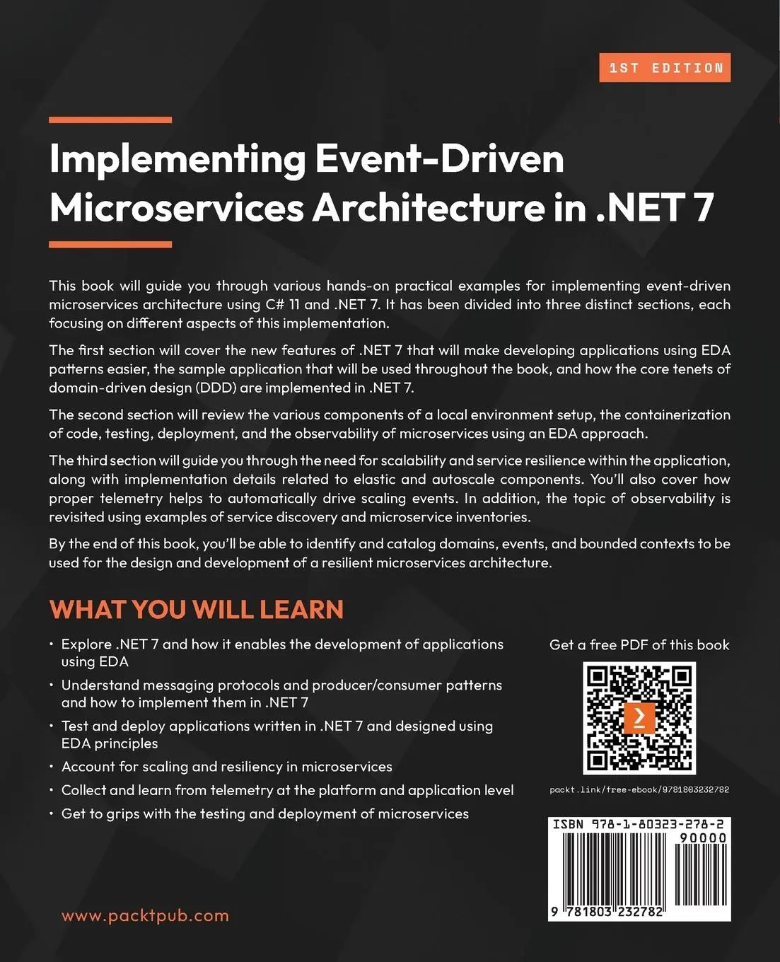 Rückseite: 9781803232782 | Implementing Event-driven Microservices Architecture in .NET 7 | Buch