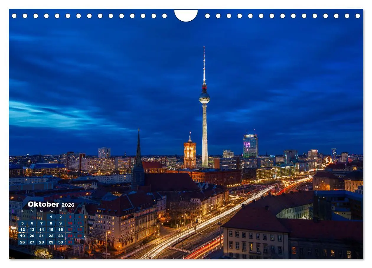 Bild: 9783457602782 | Ein Jahr Fernsehturm Berlin (Wandkalender 2026 DIN A4 quer),...