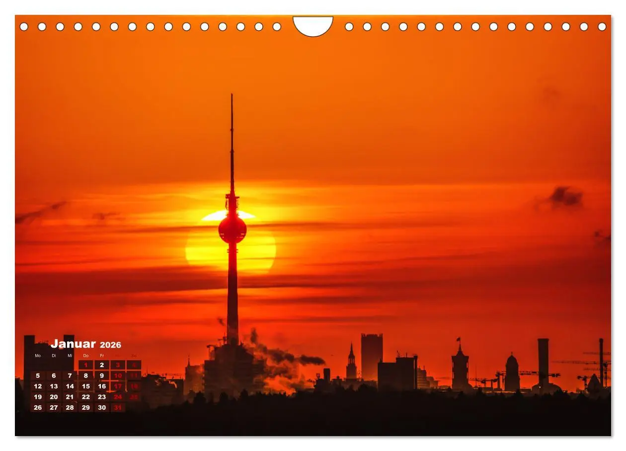 Bild: 9783457602782 | Ein Jahr Fernsehturm Berlin (Wandkalender 2026 DIN A4 quer),...