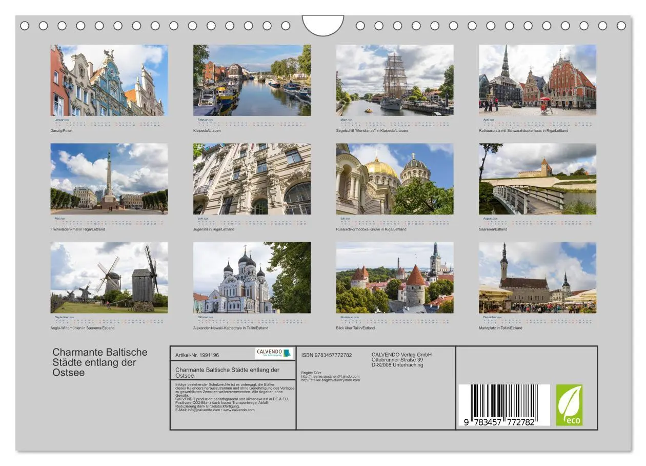 Bild: 9783457772782 | Charmante Baltische Städte entlang der Ostsee (Wandkalender 2026...