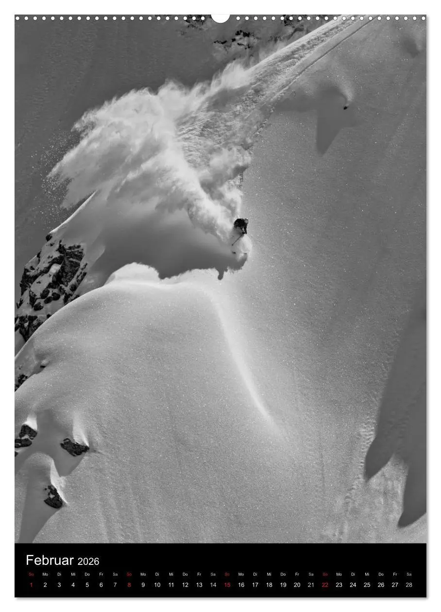 Bild: 9783516482782 | Monochrome Ski (hochwertiger Premium Wandkalender 2026 DIN A2...