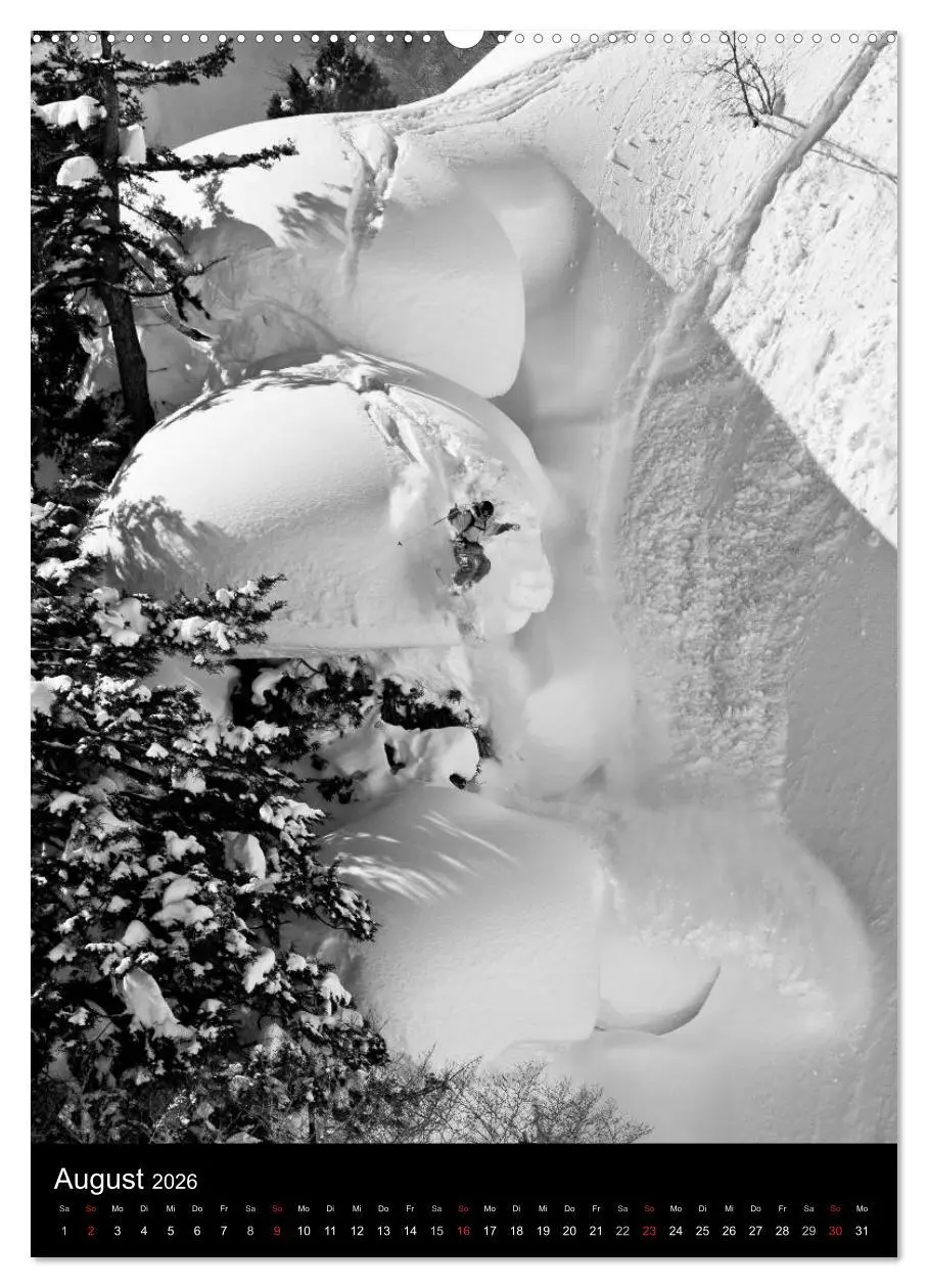 Bild: 9783516482782 | Monochrome Ski (hochwertiger Premium Wandkalender 2026 DIN A2...