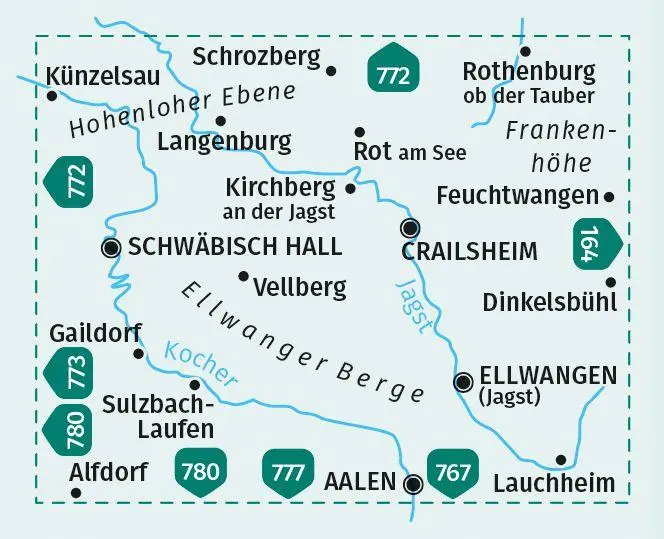 Bild: 9783991212782 | KOMPASS Wanderkarte 774 Hohenlohe, Ellwanger Berge, Crailsheim,...