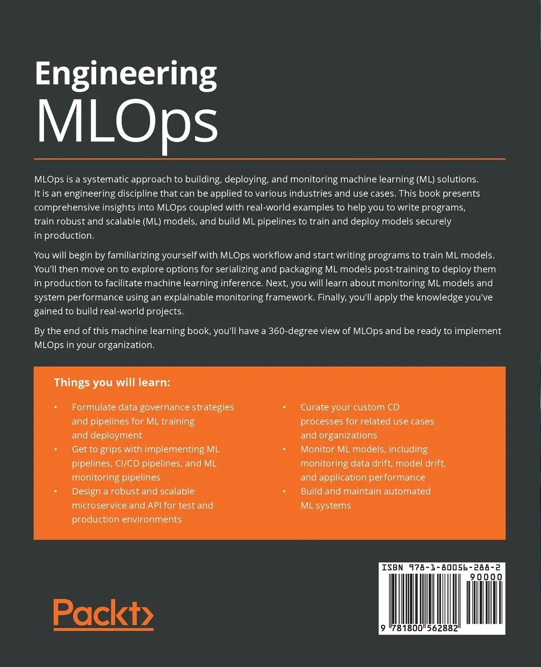 Rückseite: 9781800562882 | Engineering MLOps | Emmanuel Raj | Taschenbuch | Englisch | 2021