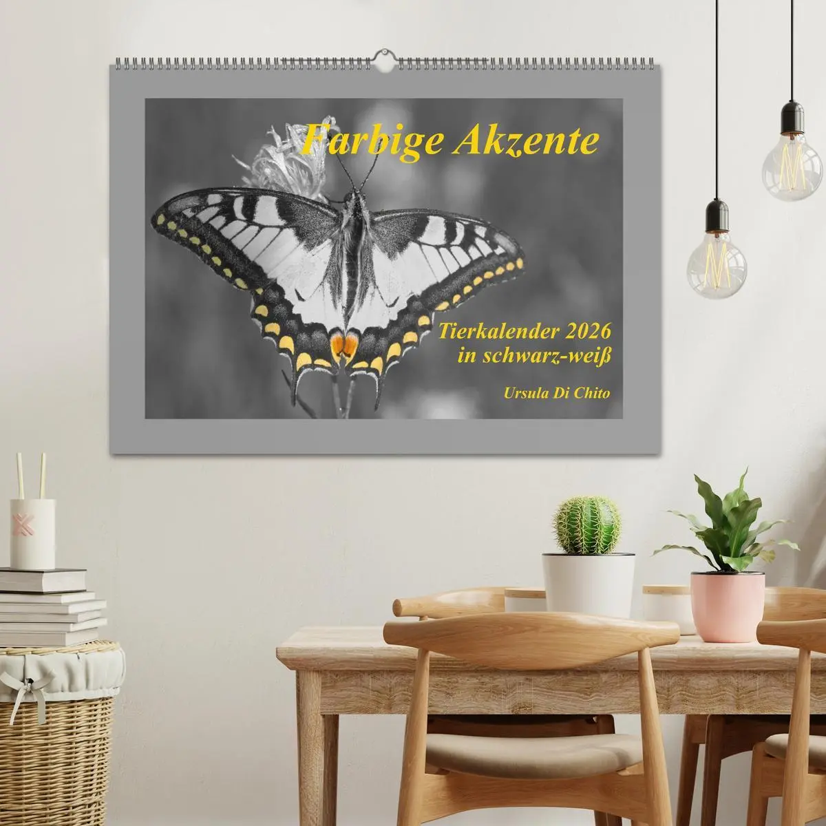 Bild: 9783516162882 | Farbige Akzente - Tierkalender 2026 in schwarz-weiß (Wandkalender...
