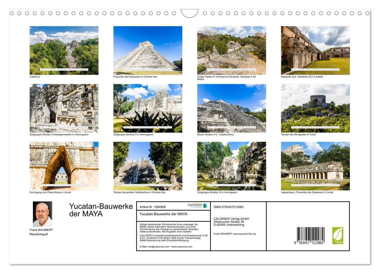 Bild: 9783457512982 | Yucatan-Bauwerke der MAYA (Wandkalender 2026 DIN A3 quer), CALVENDO...