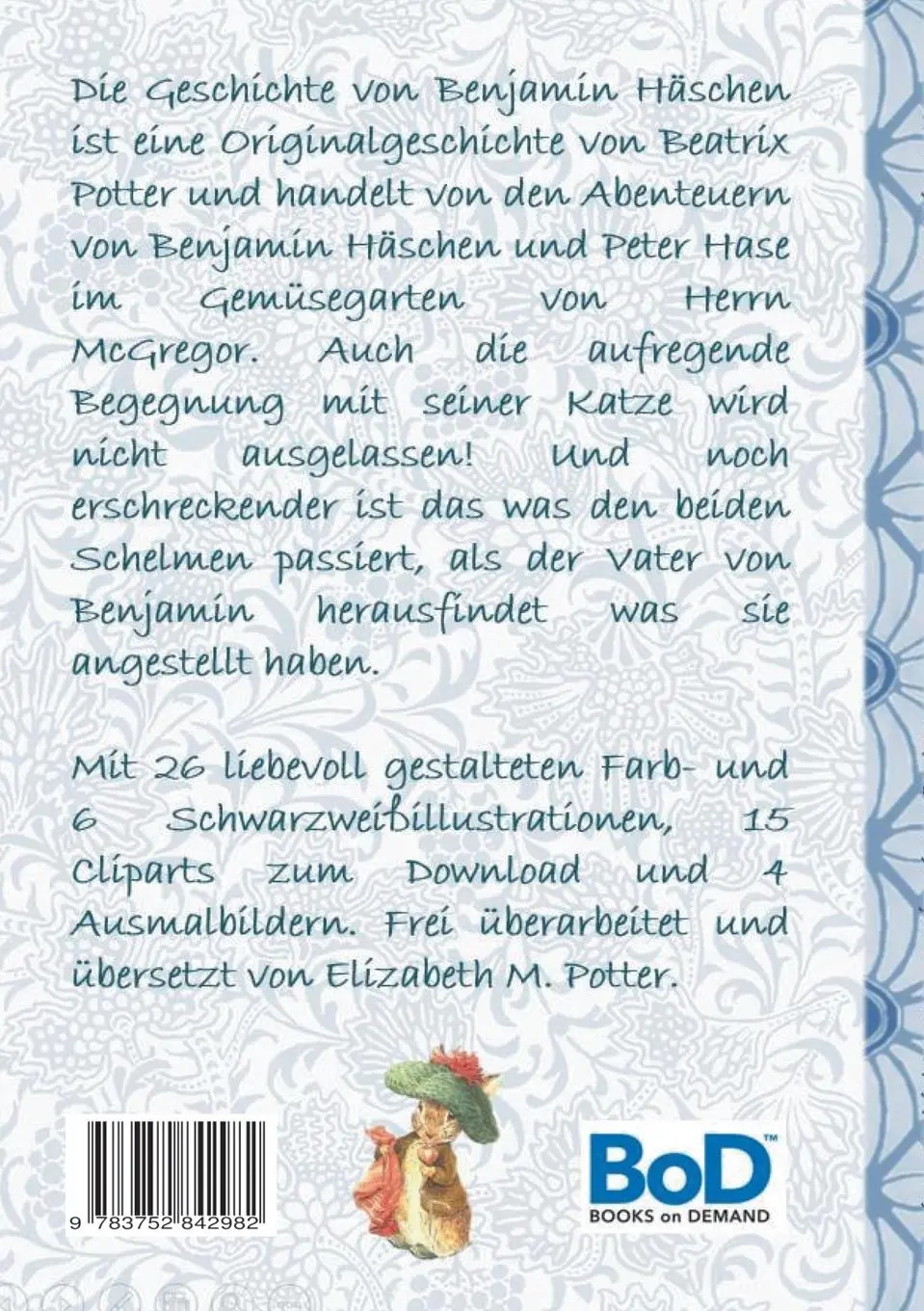Rückseite: 9783752842982 | Die Geschichte von Benjamin Häschen (inklusive Ausmalbilder und...