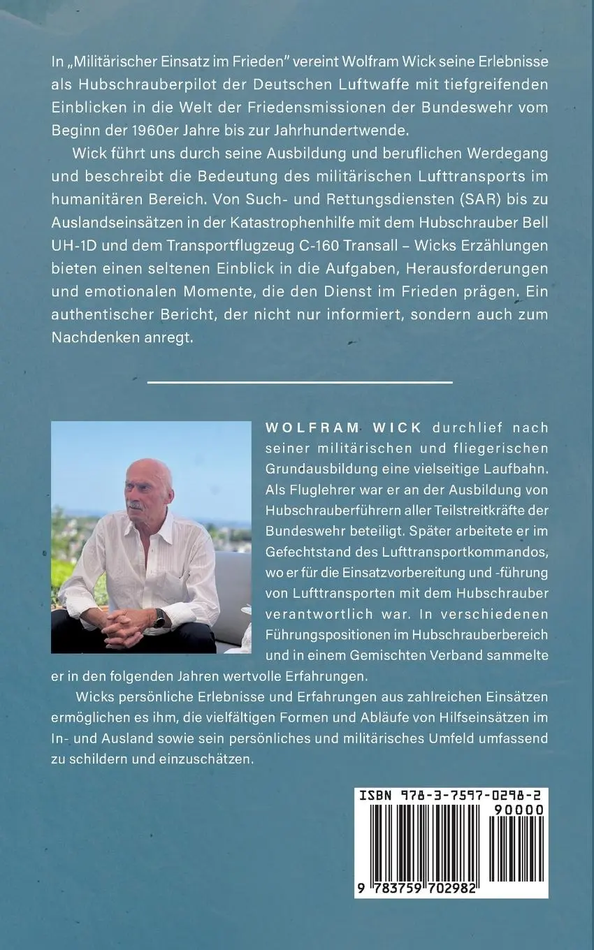 Rückseite: 9783759702982 | Militärischer Einsatz im Frieden | Wolfram Wick | Taschenbuch | 322 S.