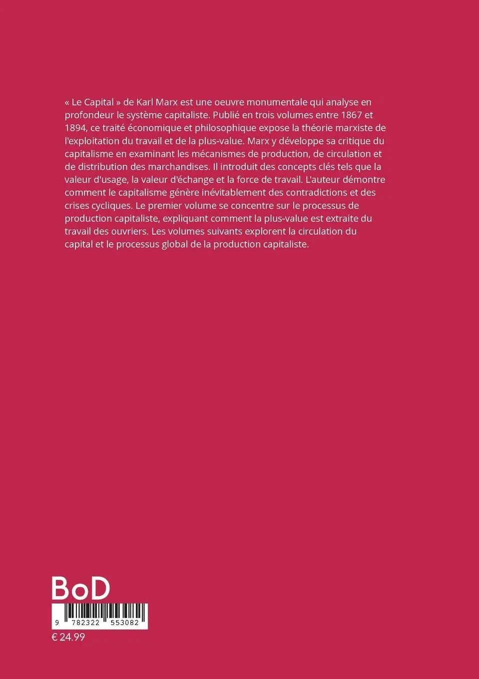 Rückseite: 9782322553082 | Le Capital | Karl Marx | Taschenbuch | économie politique | 2025