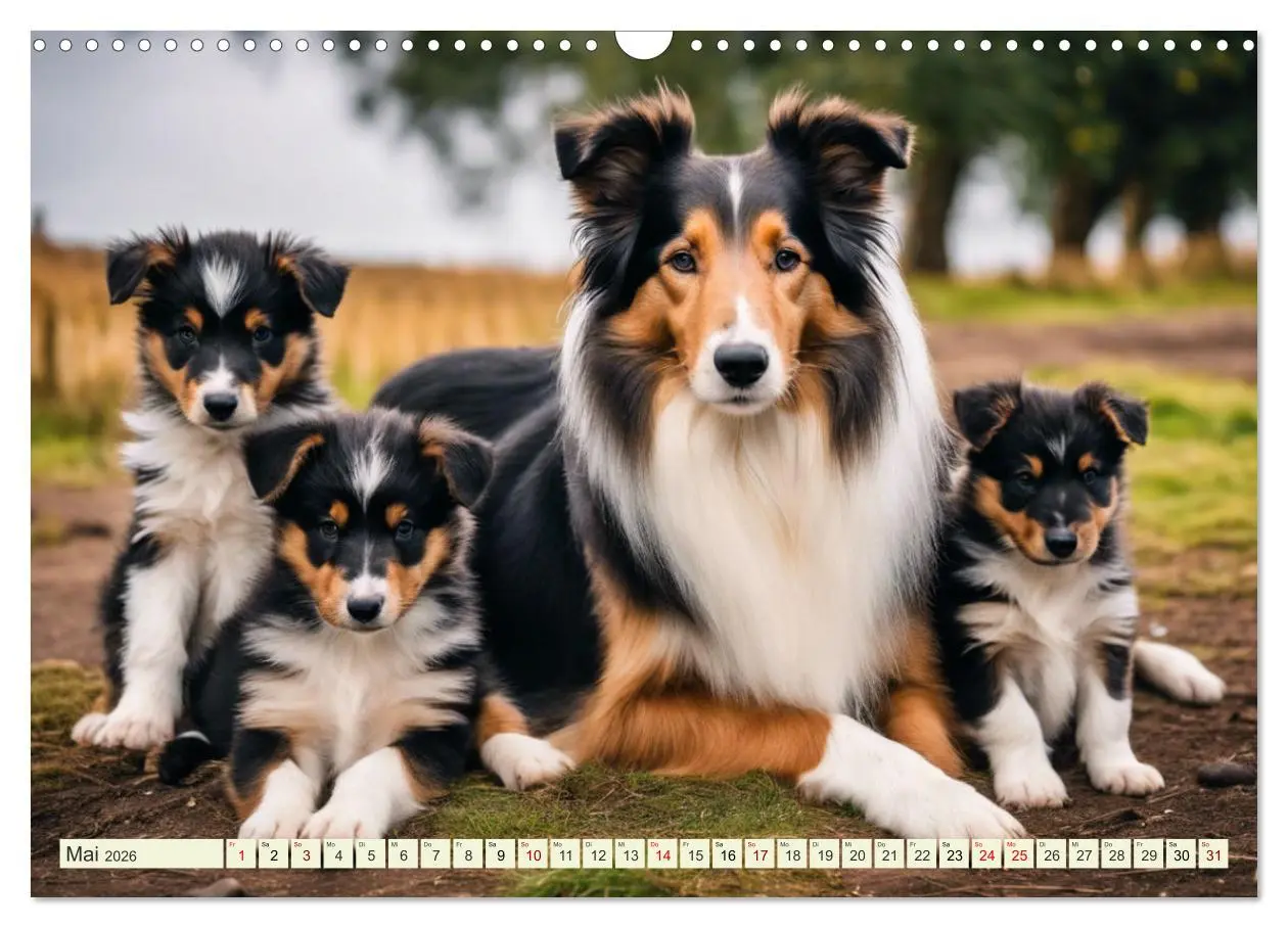 Bild: 9783457403082 | Traumhund Collie (Wandkalender 2026 DIN A3 quer), CALVENDO...