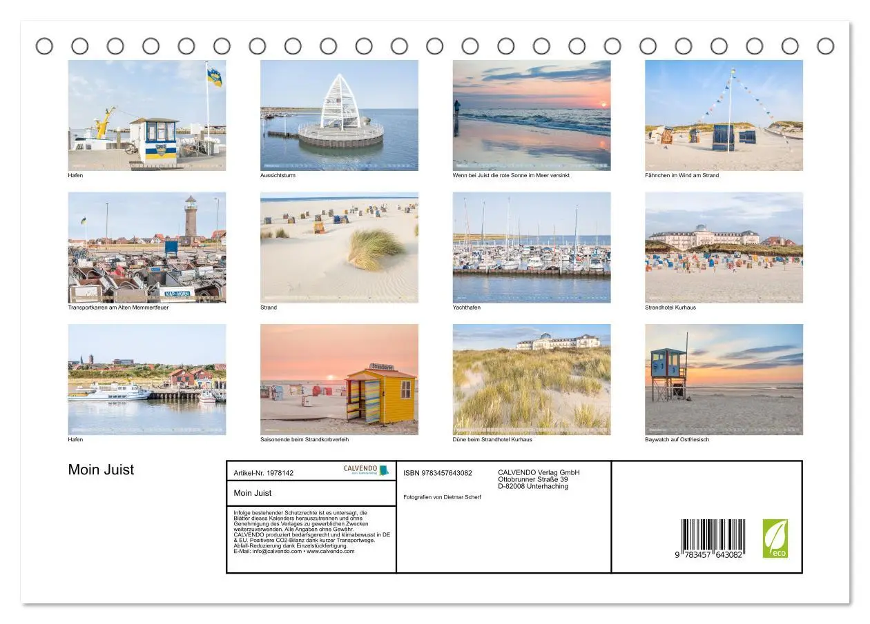 Bild: 9783457643082 | Moin Juist (Tischkalender 2026 DIN A5 quer), CALVENDO Monatskalender