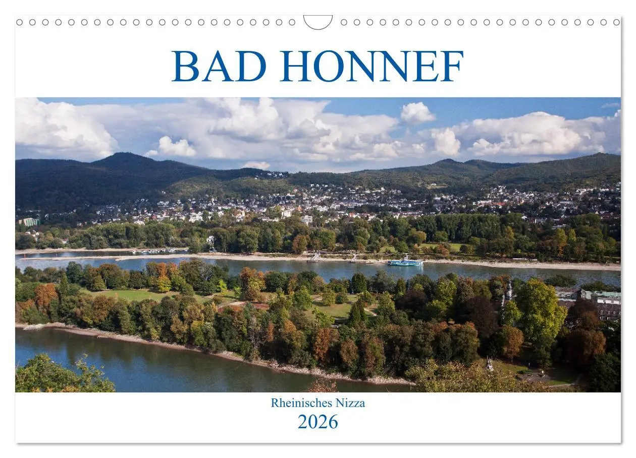 Cover: 9783457883082 | Bad Honnef - Rheinisches Nizza (Wandkalender 2026 DIN A3 quer),...