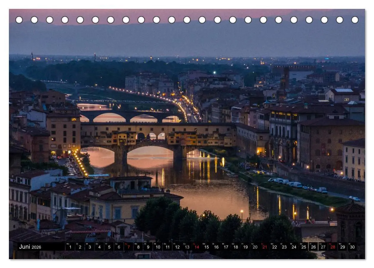 Bild: 9783516043082 | Abends in der Toskana (Tischkalender 2026 DIN A5 quer), CALVENDO...