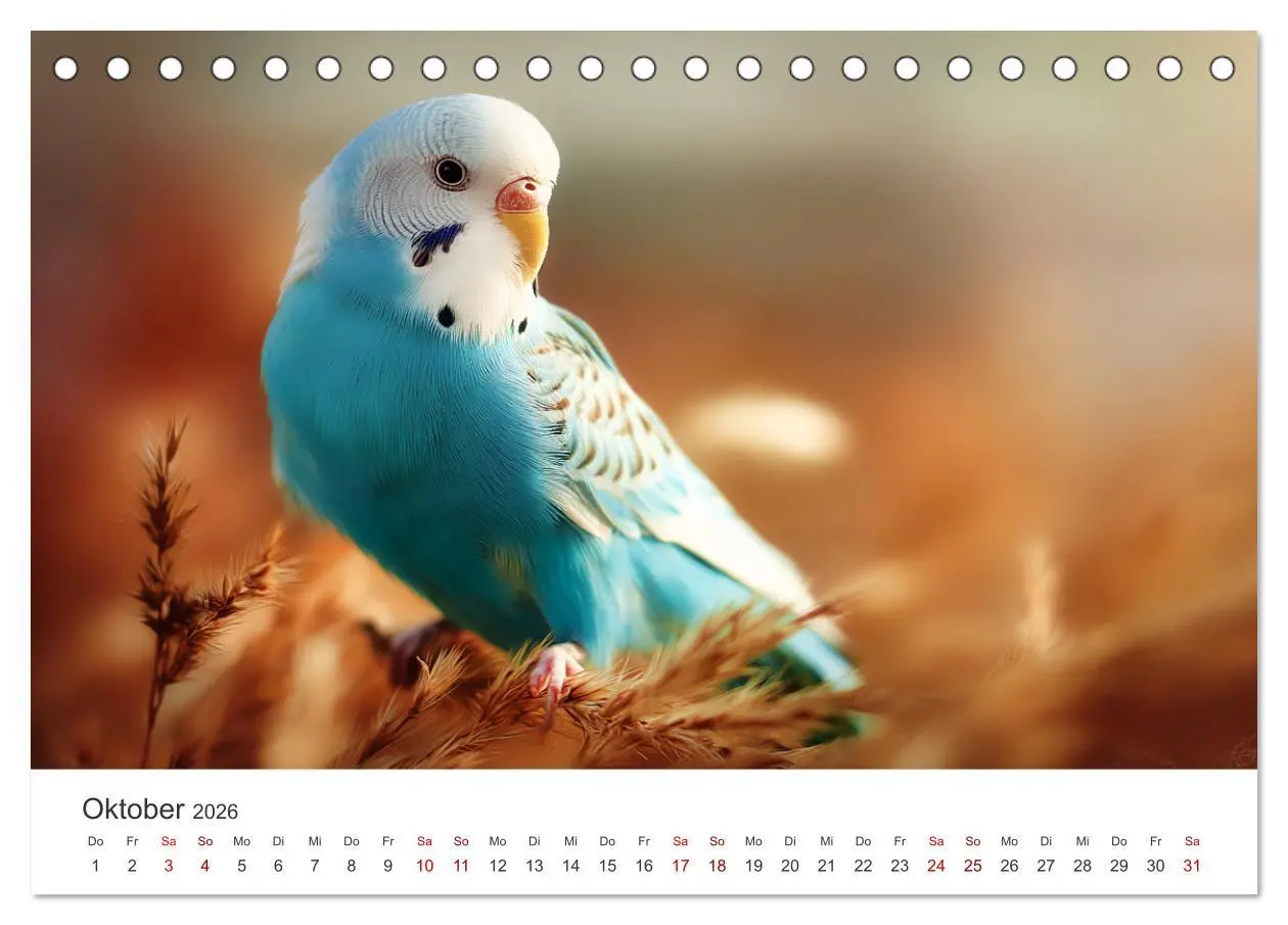 Bild: 9783516593082 | Zwitscherzeit - Ein Kalender voller Wellensittiche (Tischkalender...