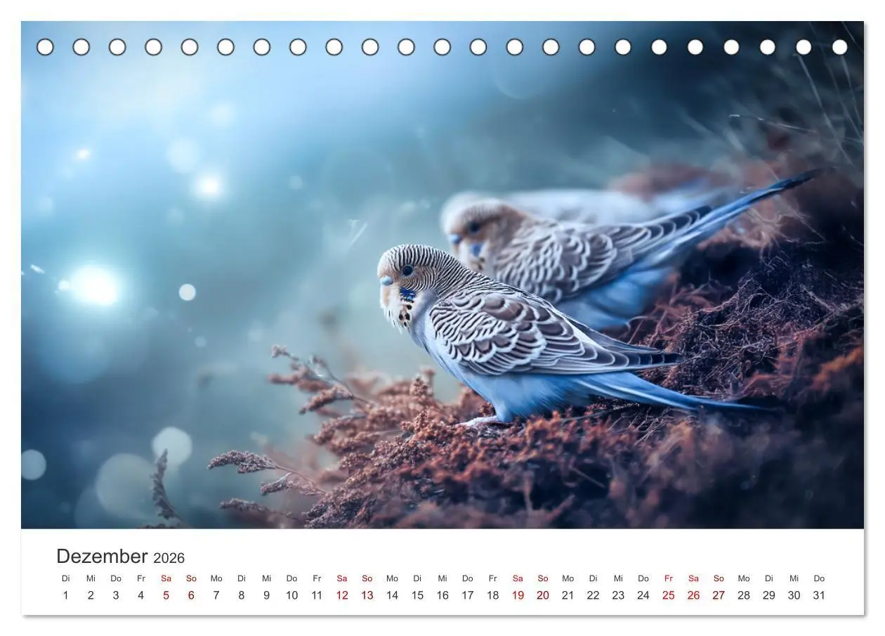 Bild: 9783516593082 | Zwitscherzeit - Ein Kalender voller Wellensittiche (Tischkalender...