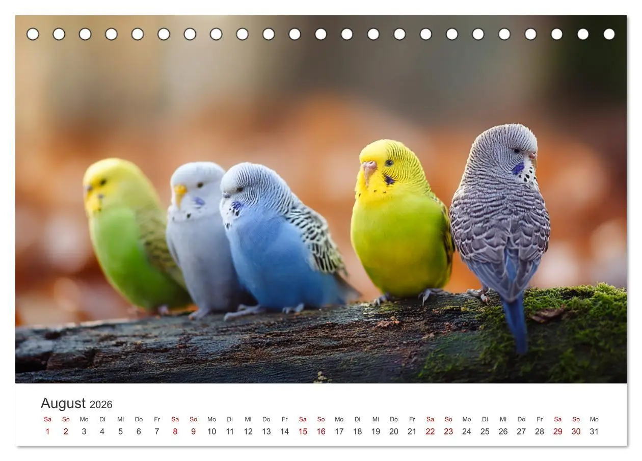 Bild: 9783516593082 | Zwitscherzeit - Ein Kalender voller Wellensittiche (Tischkalender...