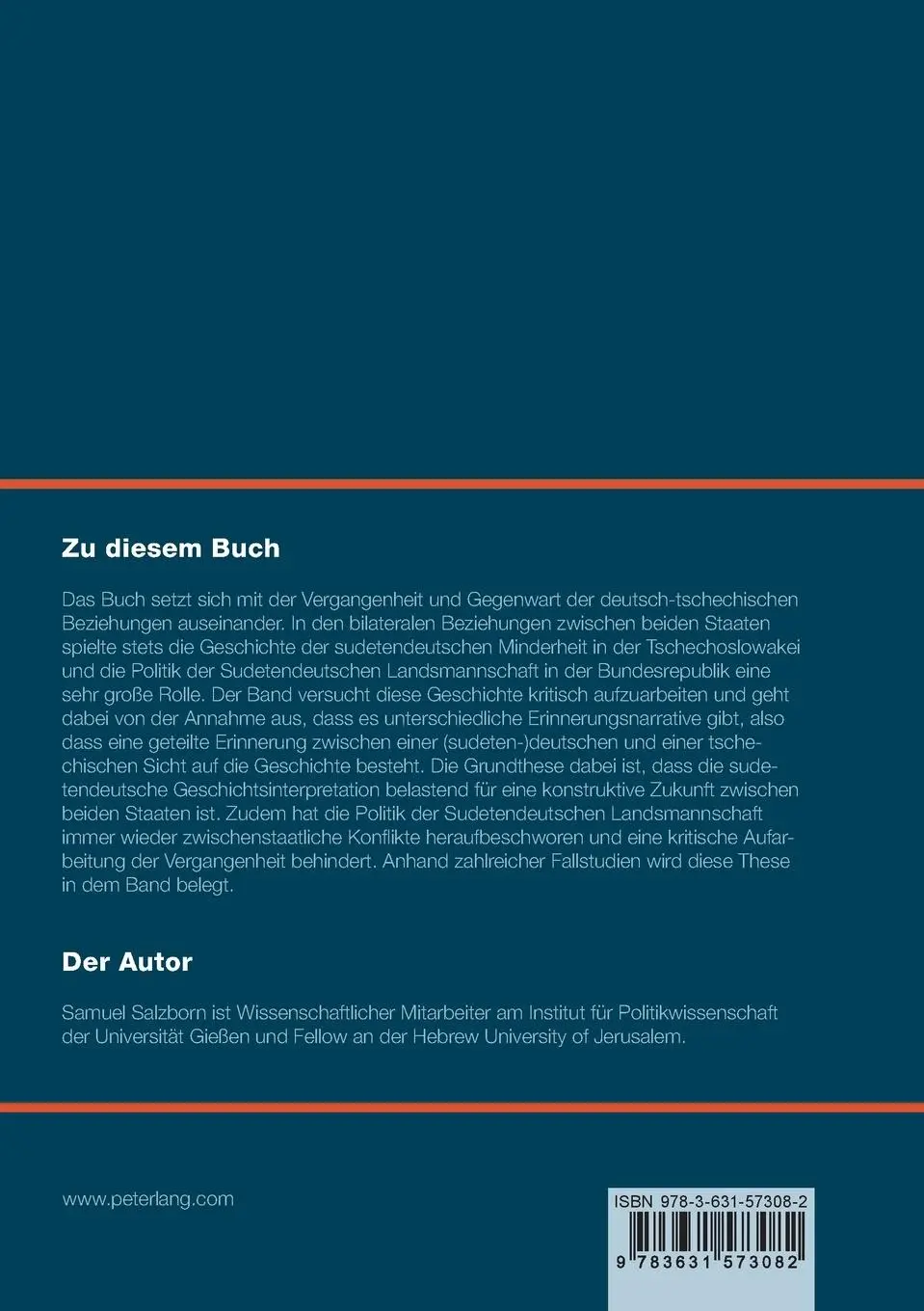 Rückseite: 9783631573082 | Geteilte Erinnerung | Samuel Salzborn | Taschenbuch | Deutsch | 2008