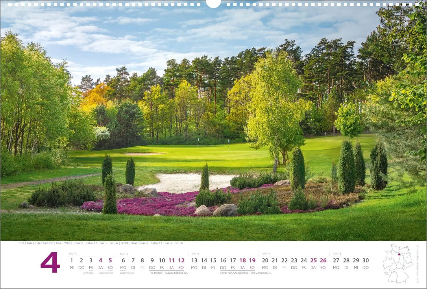 Bild: 9783948543082 | Golfkalender 2026 | Ralph Dörnte | Kalender | Spiralbindung | Deutsch