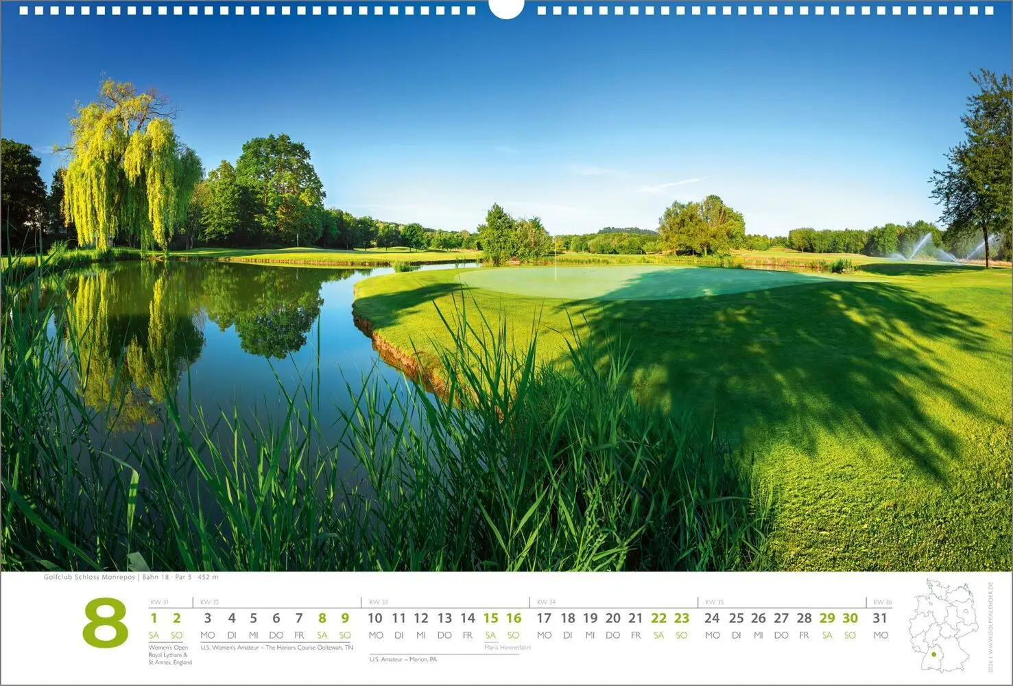 Bild: 9783948543082 | Golfkalender 2026 | Ralph Dörnte | Kalender | Spiralbindung | Deutsch
