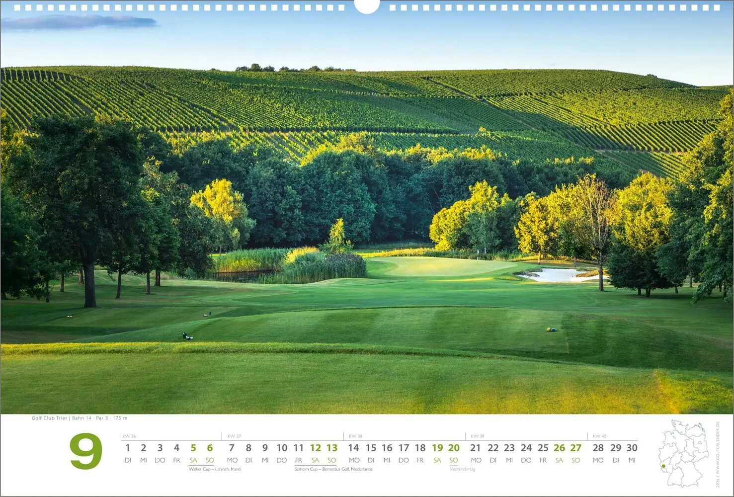 Bild: 9783948543082 | Golfkalender 2026 | Ralph Dörnte | Kalender | Spiralbindung | Deutsch