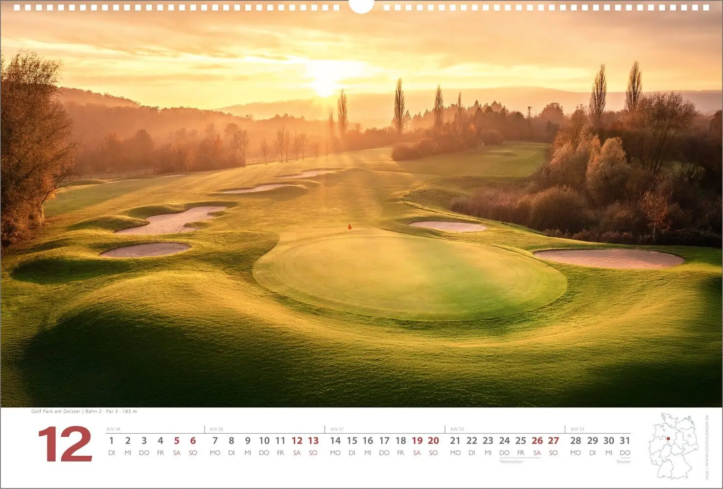Bild: 9783948543082 | Golfkalender 2026 | Ralph Dörnte | Kalender | Spiralbindung | Deutsch