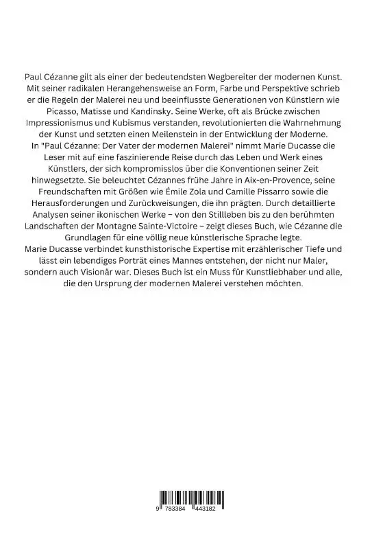 Rückseite: 9783384443182 | Paul Cézanne: Der Vater der modernen Malerei | Marie Ducasse | Buch