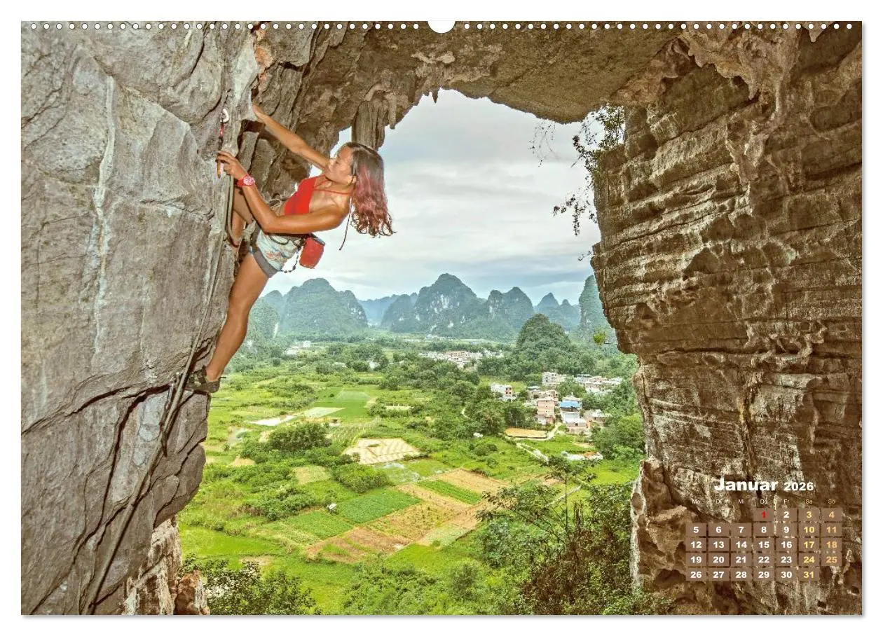 Bild: 9783457943182 | Bouldern: Klettern extrem (Wandkalender 2026 DIN A2 quer), CALVENDO...
