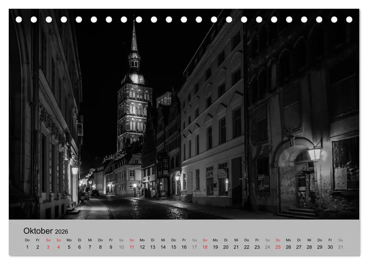 Bild: 9783516033182 | Hansestadt Stralsund bei Nacht (mit GPS-Koordinaten) (Tischkalender...