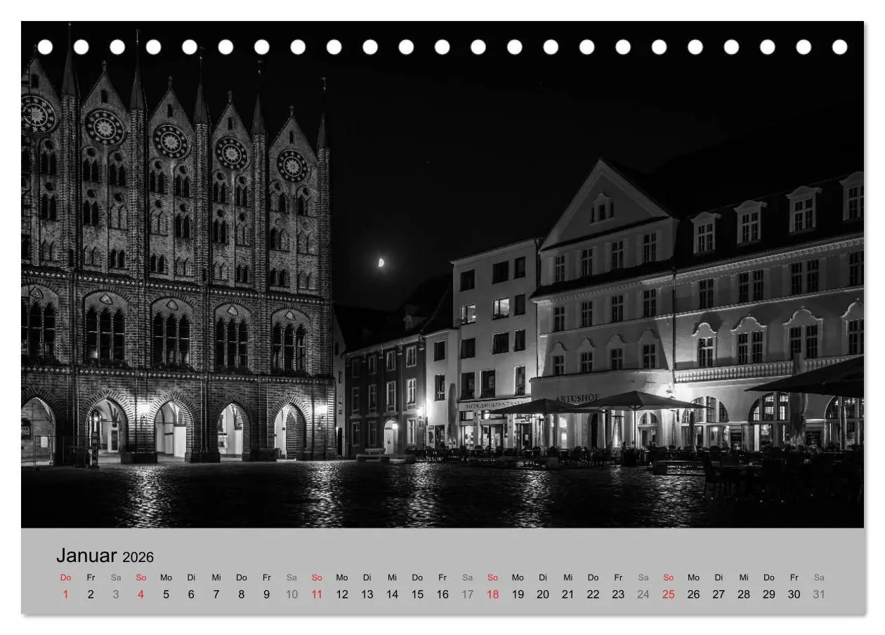 Bild: 9783516033182 | Hansestadt Stralsund bei Nacht (mit GPS-Koordinaten) (Tischkalender...