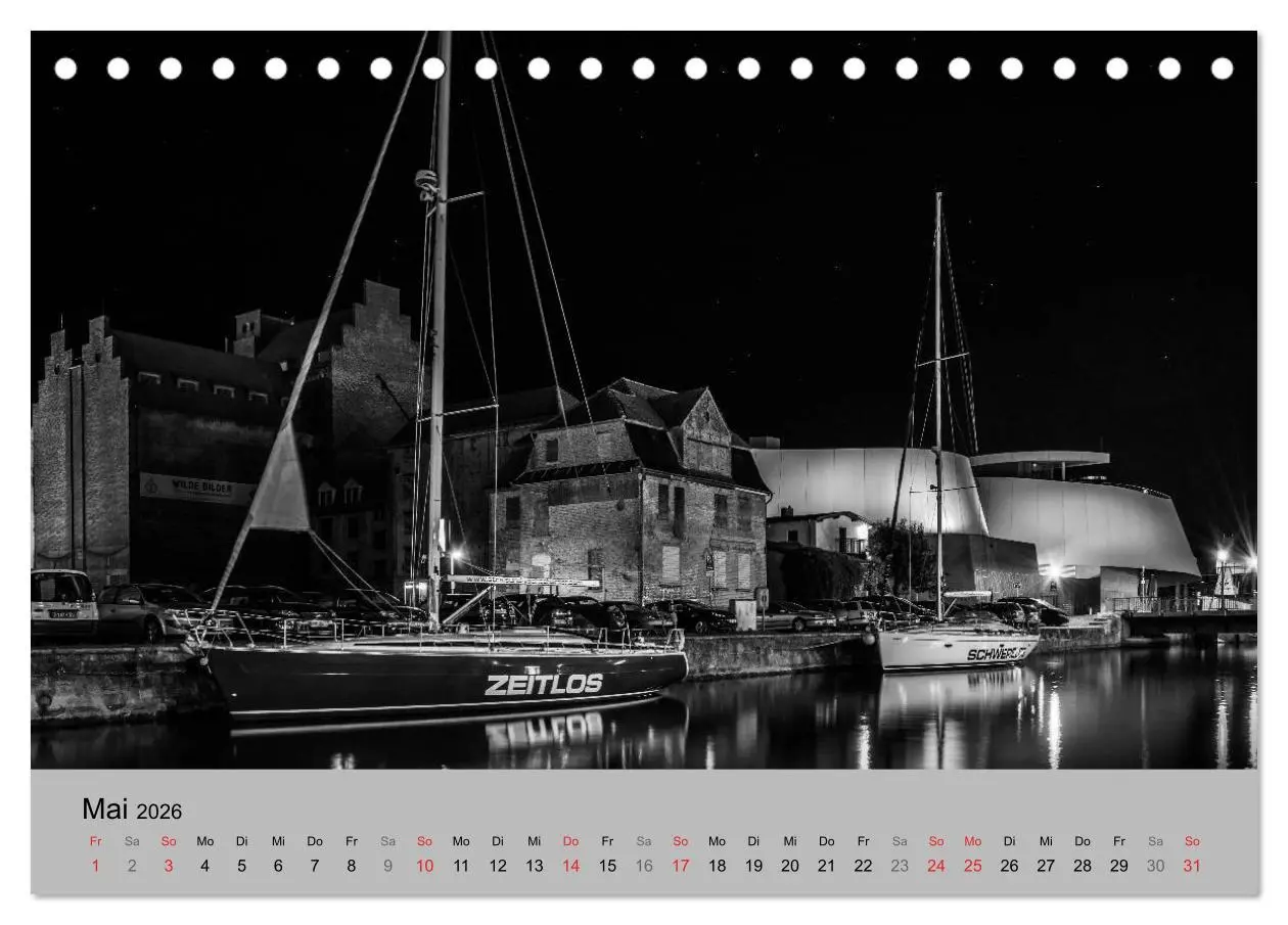 Bild: 9783516033182 | Hansestadt Stralsund bei Nacht (mit GPS-Koordinaten) (Tischkalender...