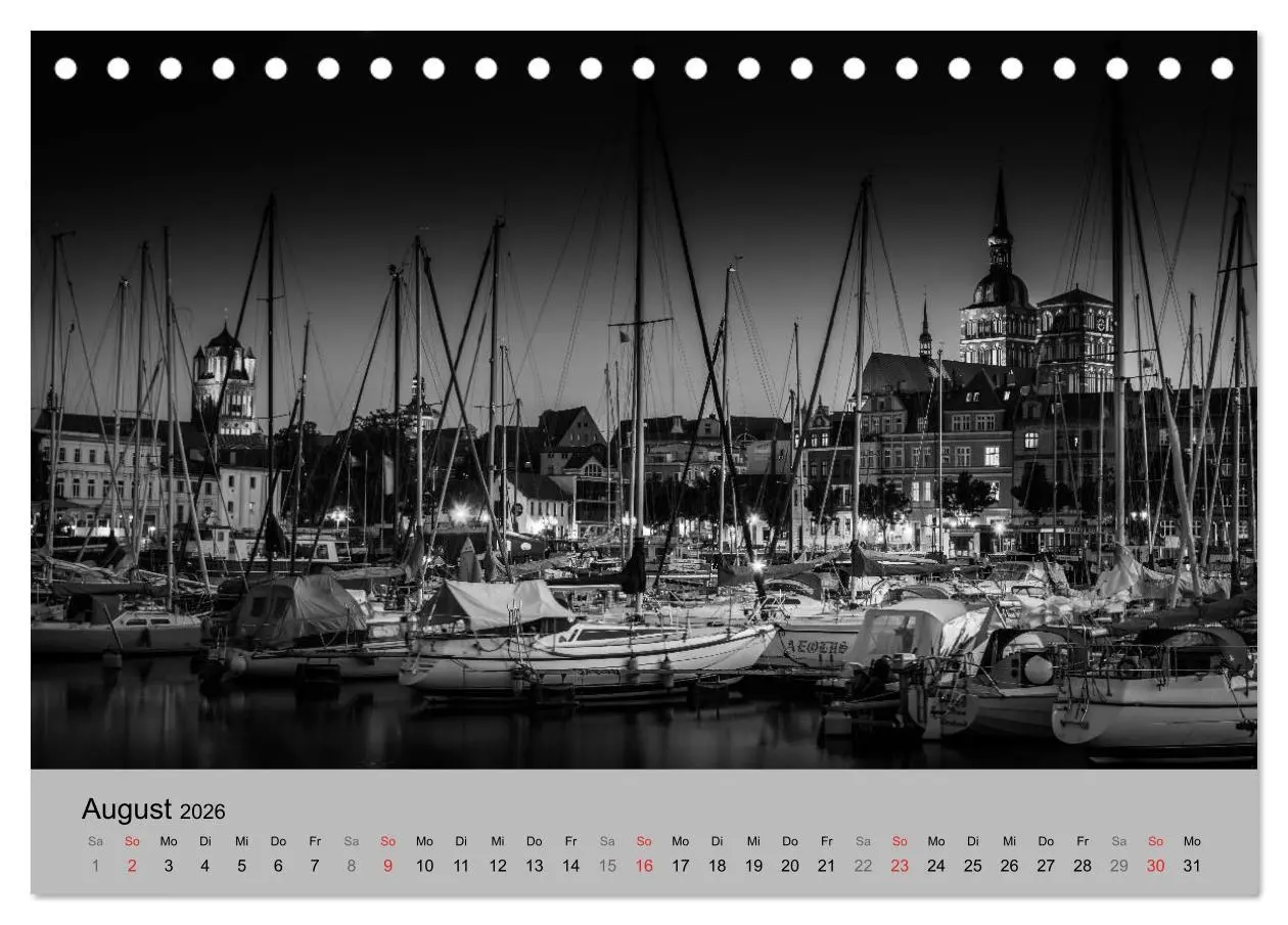 Bild: 9783516033182 | Hansestadt Stralsund bei Nacht (mit GPS-Koordinaten) (Tischkalender...