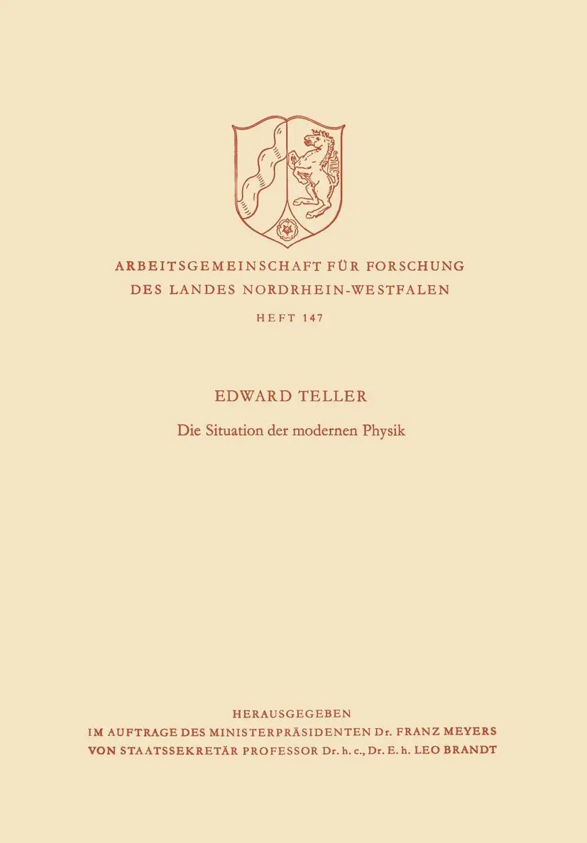 Cover: 9783663003182 | Die Situation der modernen Physik | Edward Teller | Taschenbuch