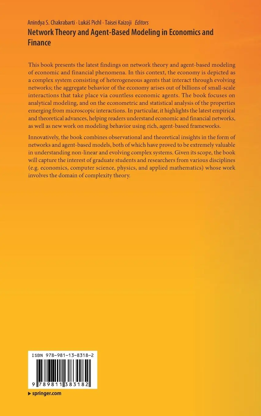 Rückseite: 9789811383182 | Network Theory and Agent-Based Modeling in Economics and Finance | vi