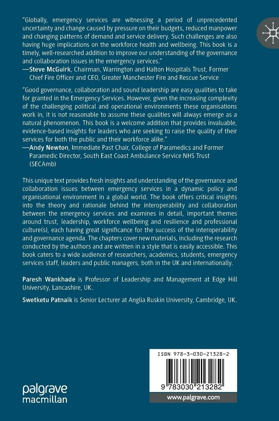 Rückseite: 9783030213282 | Collaboration and Governance in the Emergency Services | Buch | xvii
