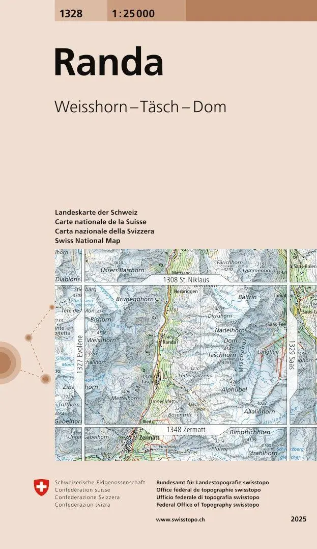 Cover: 9783302013282 | Swisstopo 1 : 25 000 Randa | (Land-)Karte | Swisstopo 1 : 25 000