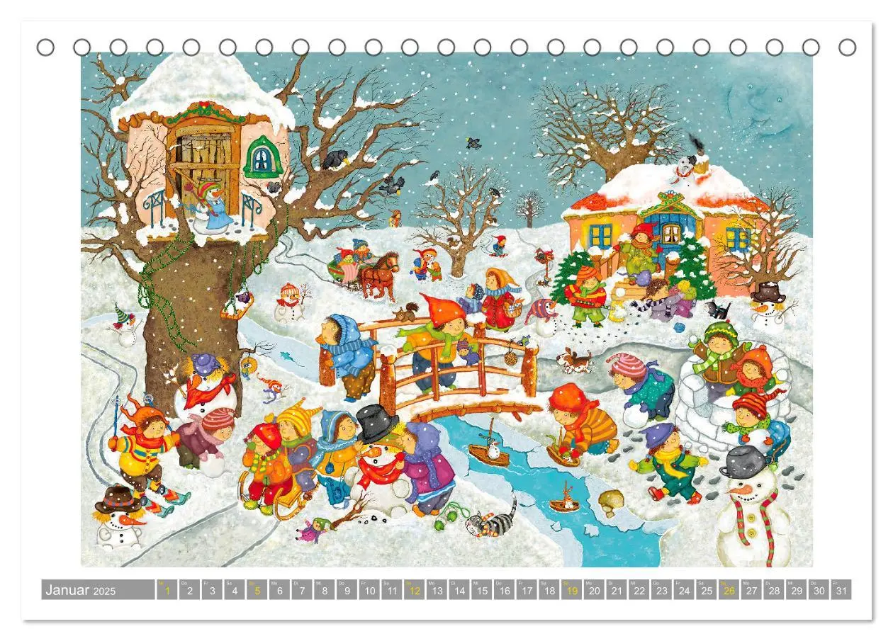 Bild: 9783457173282 | Wimmelig durch das Jahr (Tischkalender 2025 DIN A5 quer), CALVENDO...