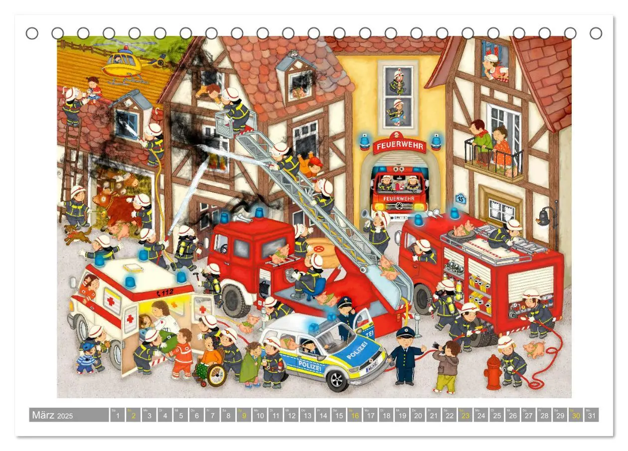 Bild: 9783457173282 | Wimmelig durch das Jahr (Tischkalender 2025 DIN A5 quer), CALVENDO...