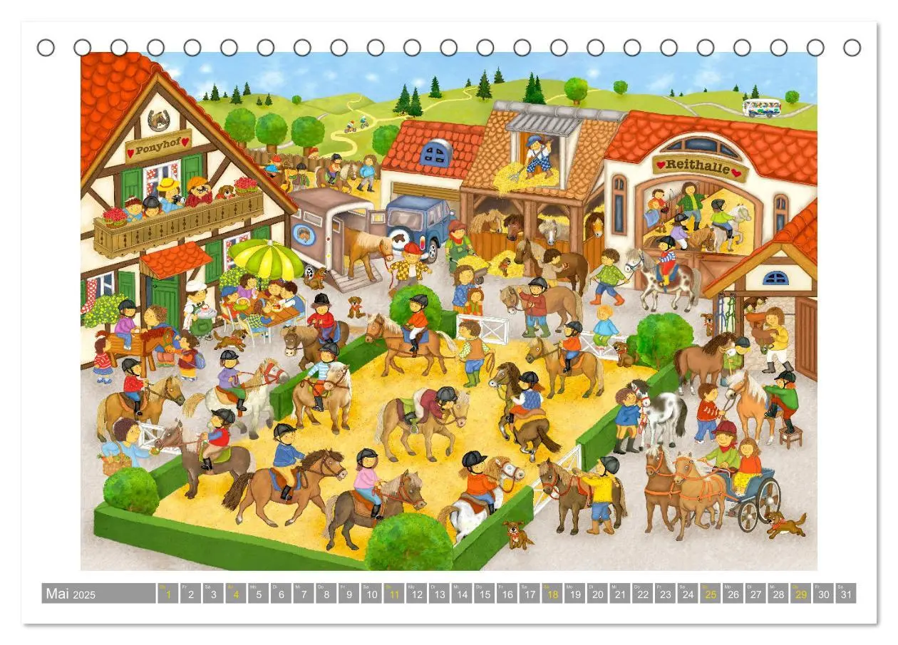 Bild: 9783457173282 | Wimmelig durch das Jahr (Tischkalender 2025 DIN A5 quer), CALVENDO...