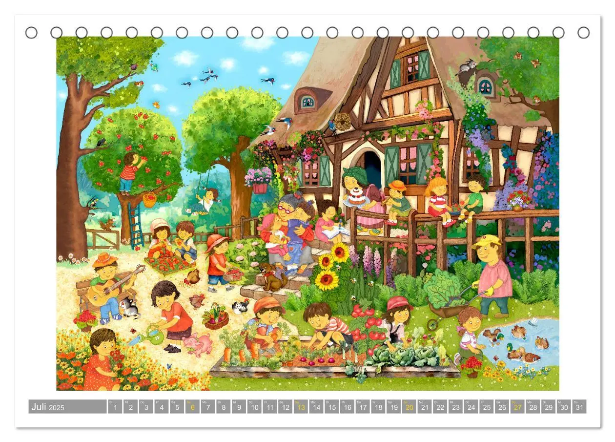 Bild: 9783457173282 | Wimmelig durch das Jahr (Tischkalender 2025 DIN A5 quer), CALVENDO...