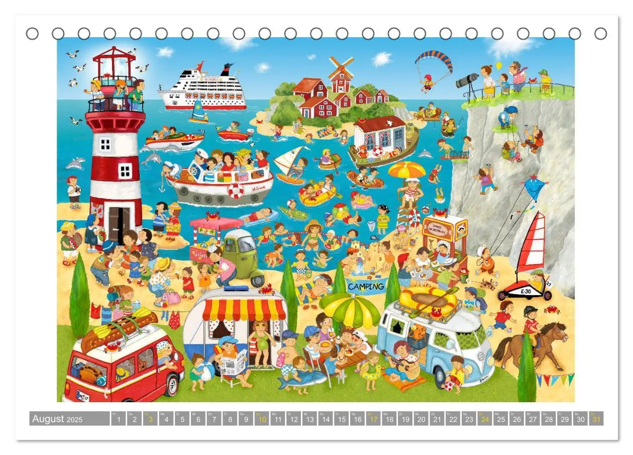 Bild: 9783457173282 | Wimmelig durch das Jahr (Tischkalender 2025 DIN A5 quer), CALVENDO...