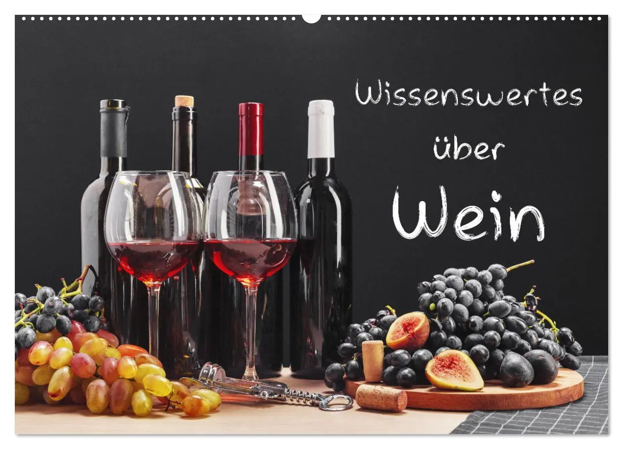 Cover: 9783457623282 | Wissenswertes über Wein (Wandkalender 2026 DIN A2 quer), CALVENDO...