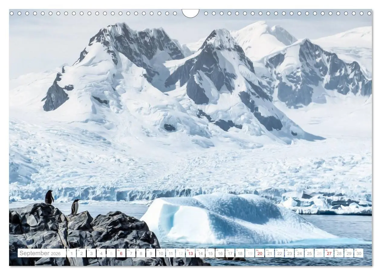 Bild: 9783516193282 | Antarktis - Das Reich der Pinguine (Wandkalender 2026 DIN A3 quer),...