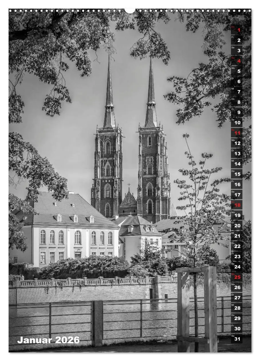 Bild: 9783516403282 | BRESLAU SCHWARZWEIß (Wandkalender 2026 DIN A2 hoch), CALVENDO...