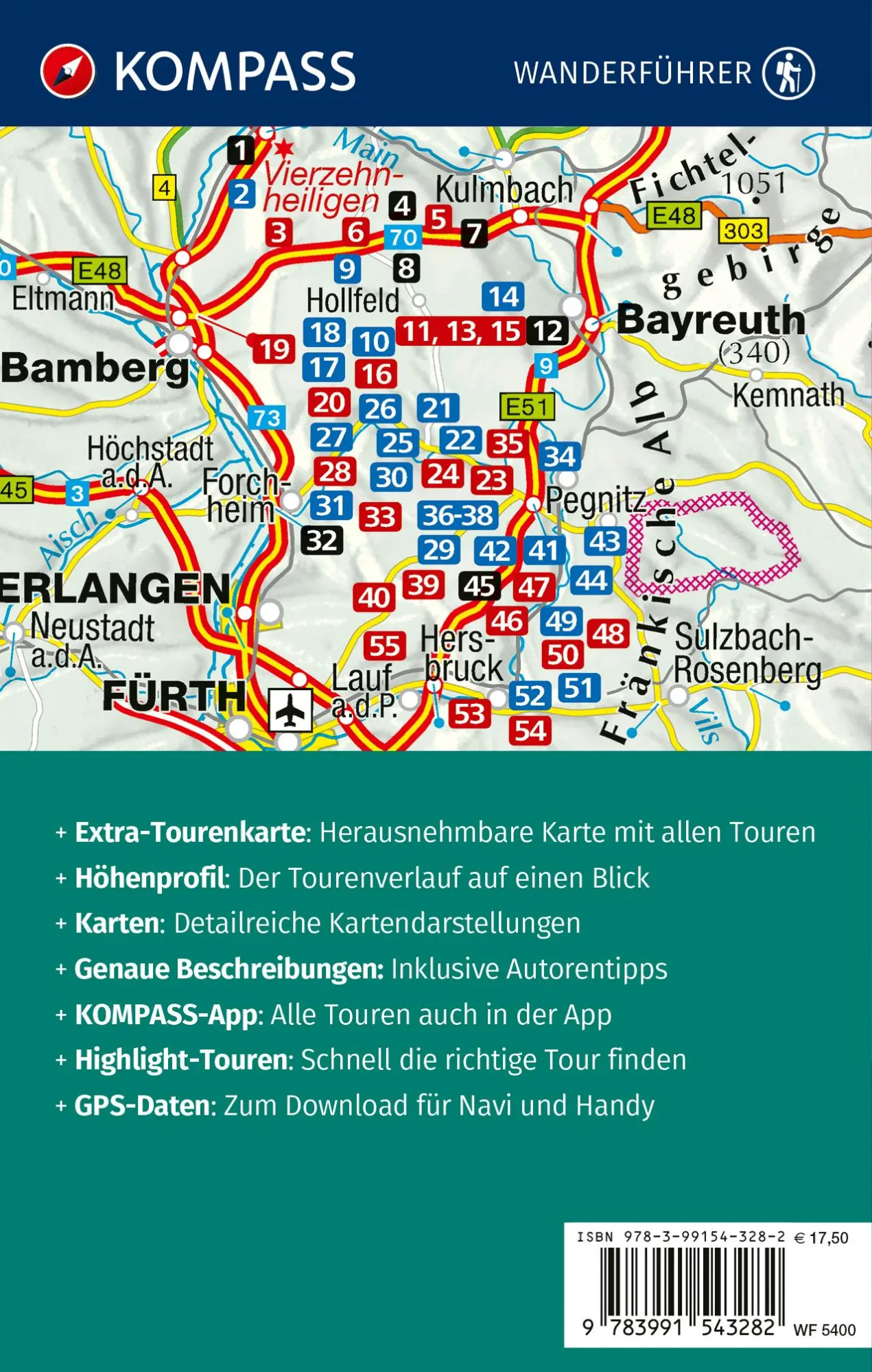 Rückseite: 9783991543282 | KOMPASS Wanderführer Fränkische Schweiz mit Oberem Maintal und...