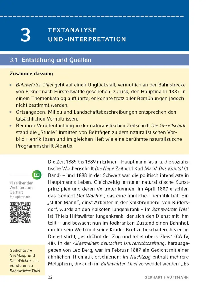 Bild: 9783129303382 | Bahnwärter Thiel von Gerhart Hauptmann | Gerhart Hauptmann | Buch