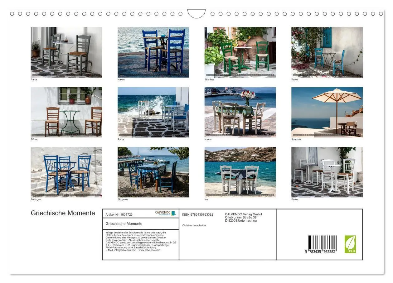 Bild: 9783435763382 | Griechische Momente (Wandkalender 2025 DIN A3 quer), CALVENDO...
