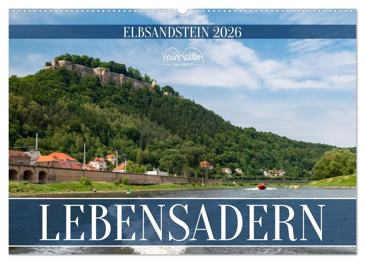 Cover: 9783457543382 | Lebensadern - Elbsandstein (Wandkalender 2026 DIN A2 quer),...